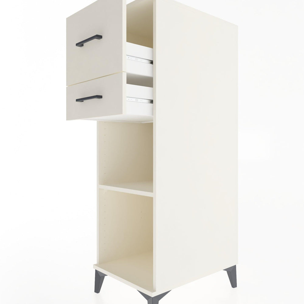 Woodntry Modular Cabinet Moonstone 44x30x122 cm with Drawers and Shelves CR89-1