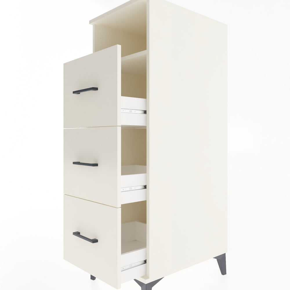 Woodntry Modüler Dolap Aytaşı 44x59x122 cm Çekmeceli ve Raflı CR39-1