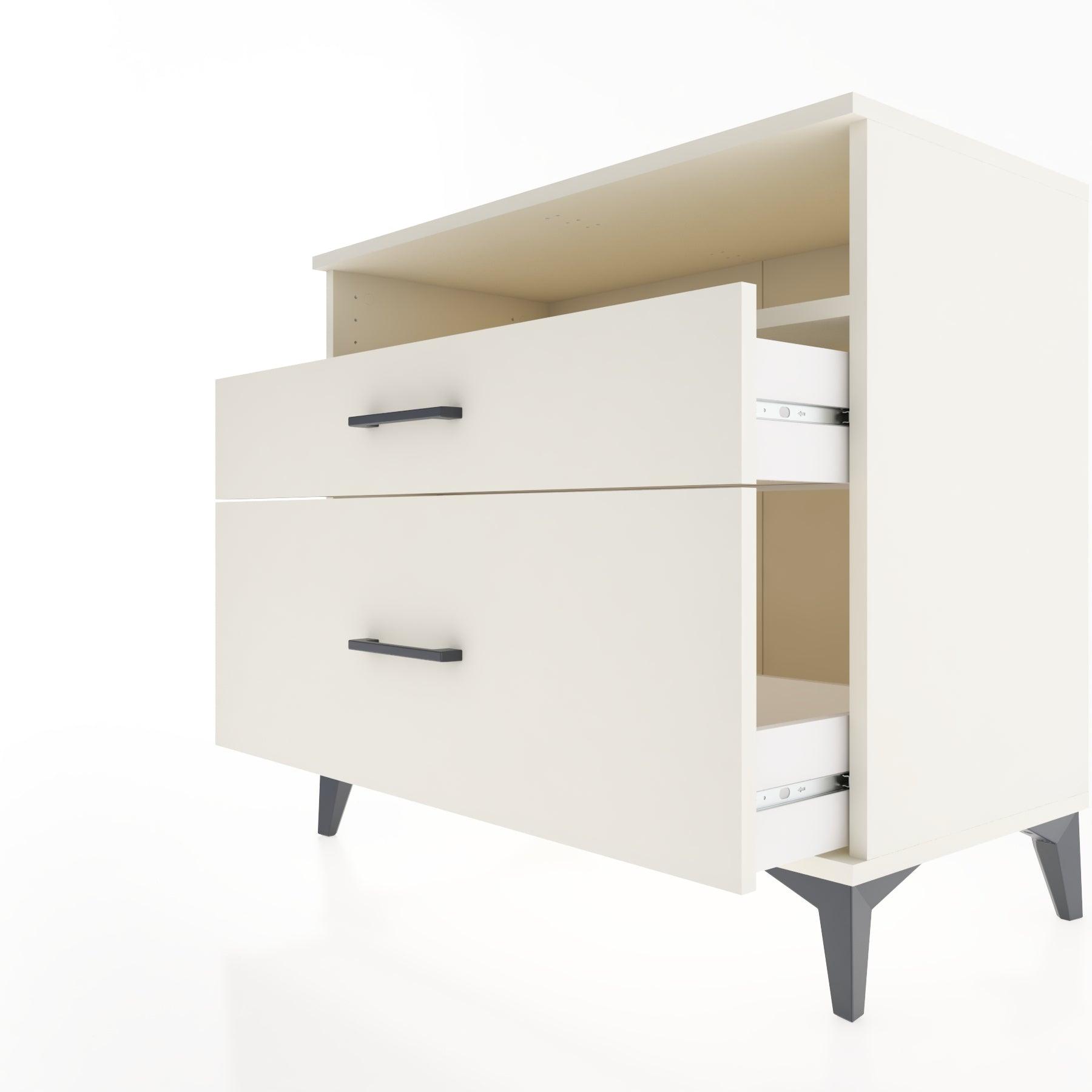 Woodntry Modüler Şifonyer Aytaşı 88x44x68 cm Çekmeceli ve Raflı CR39-1