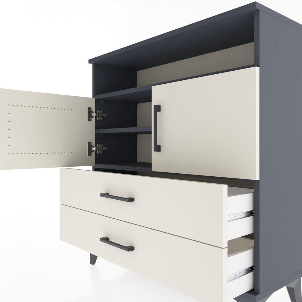 Woodntry Modular Dresser Anthracite 88x30x84 cm Functional F39-2