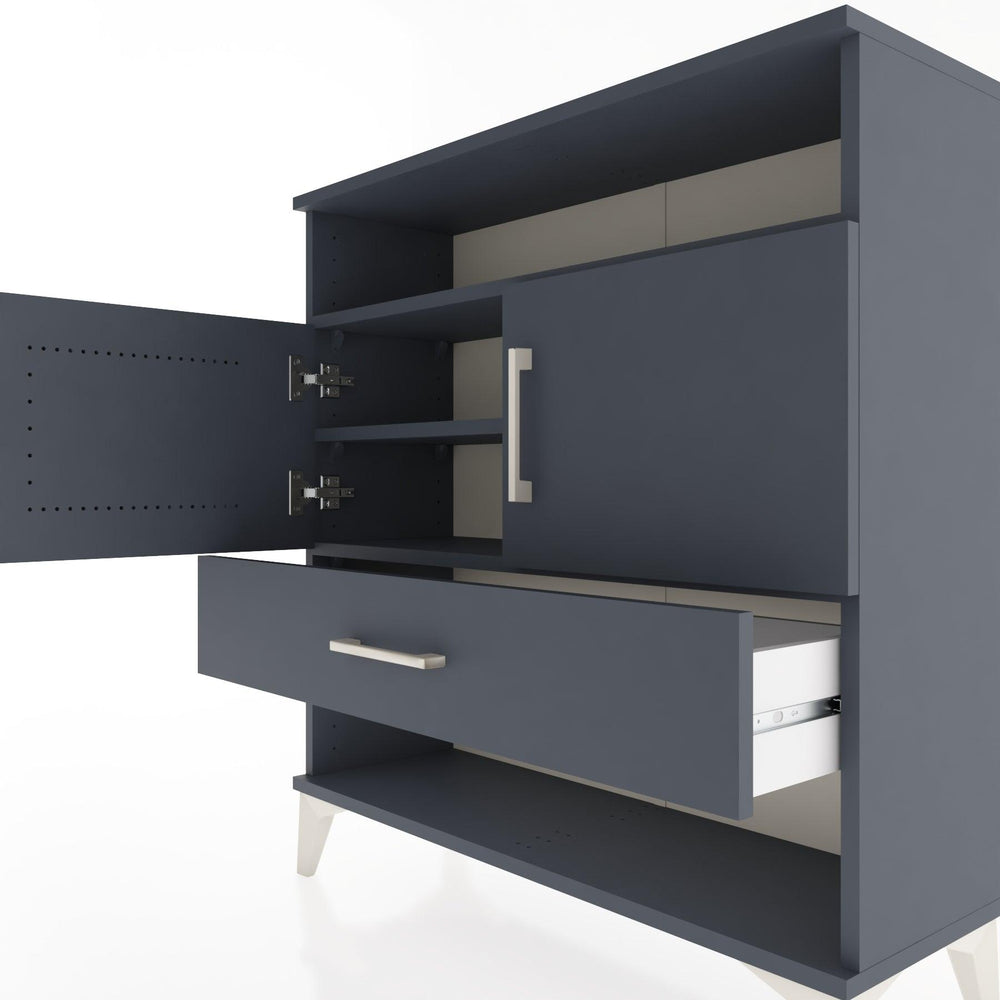 Woodntry Modüler Şifonyer Antrasit 88x30x84 cm Fonksiyonel F40-2