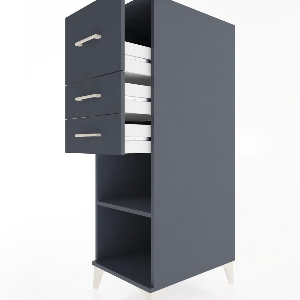 Woodntry Modular Cabinet Anthracite 44x30x122 cm with Drawers and Shelves CR90-2
