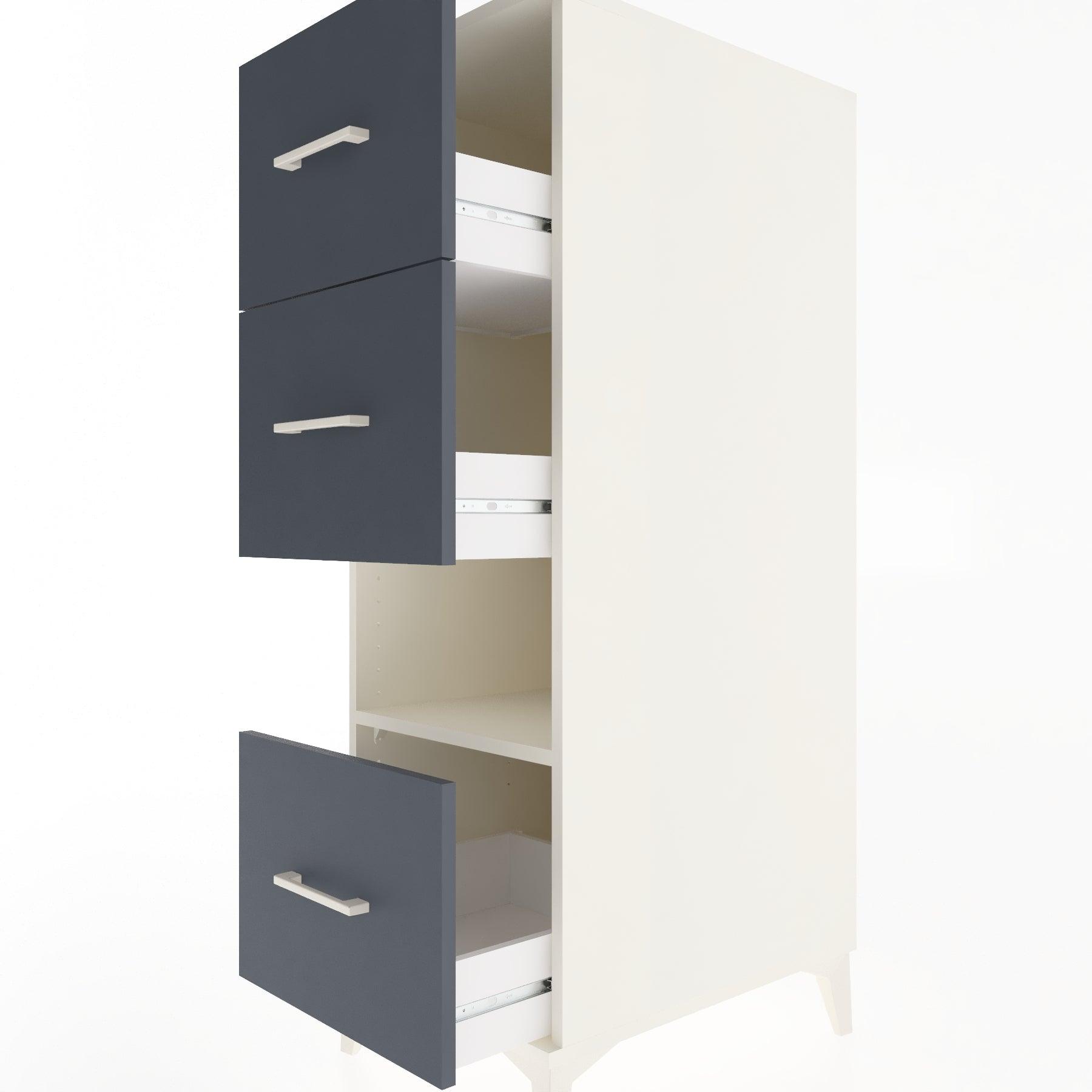 Woodntry Modular Cabinet Moonstone 44x30x122 cm with Drawers and Shelves CR41-1