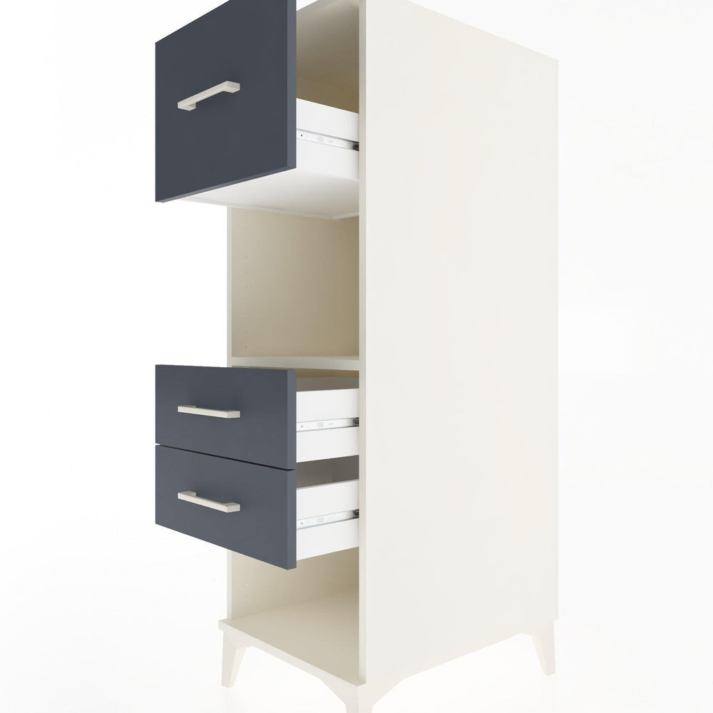 Woodntry Modular Cabinet Moonstone 44x30x122 cm with Drawers and Shelves CR91-1