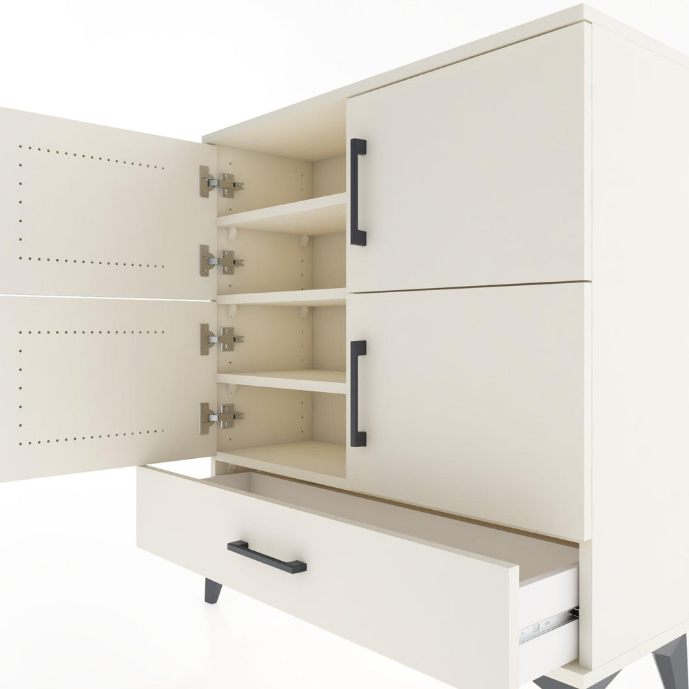 Woodntry Modüler Şifonyer Aytaşı 88x30x84 cm Kapaklı ve Çekmeceli KC41-1