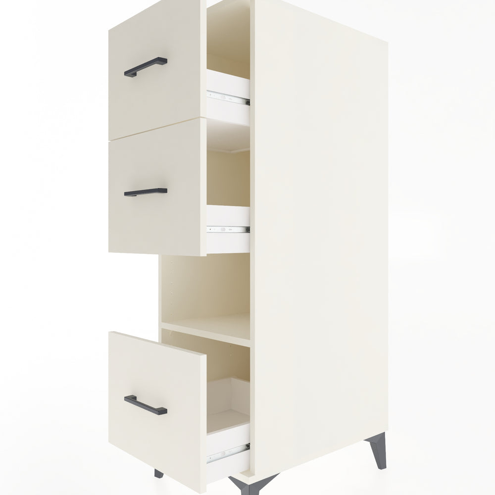 Woodntry Modüler Dolap Aytaşı 44x59x122 cm Çekmeceli ve Raflı CR41-1