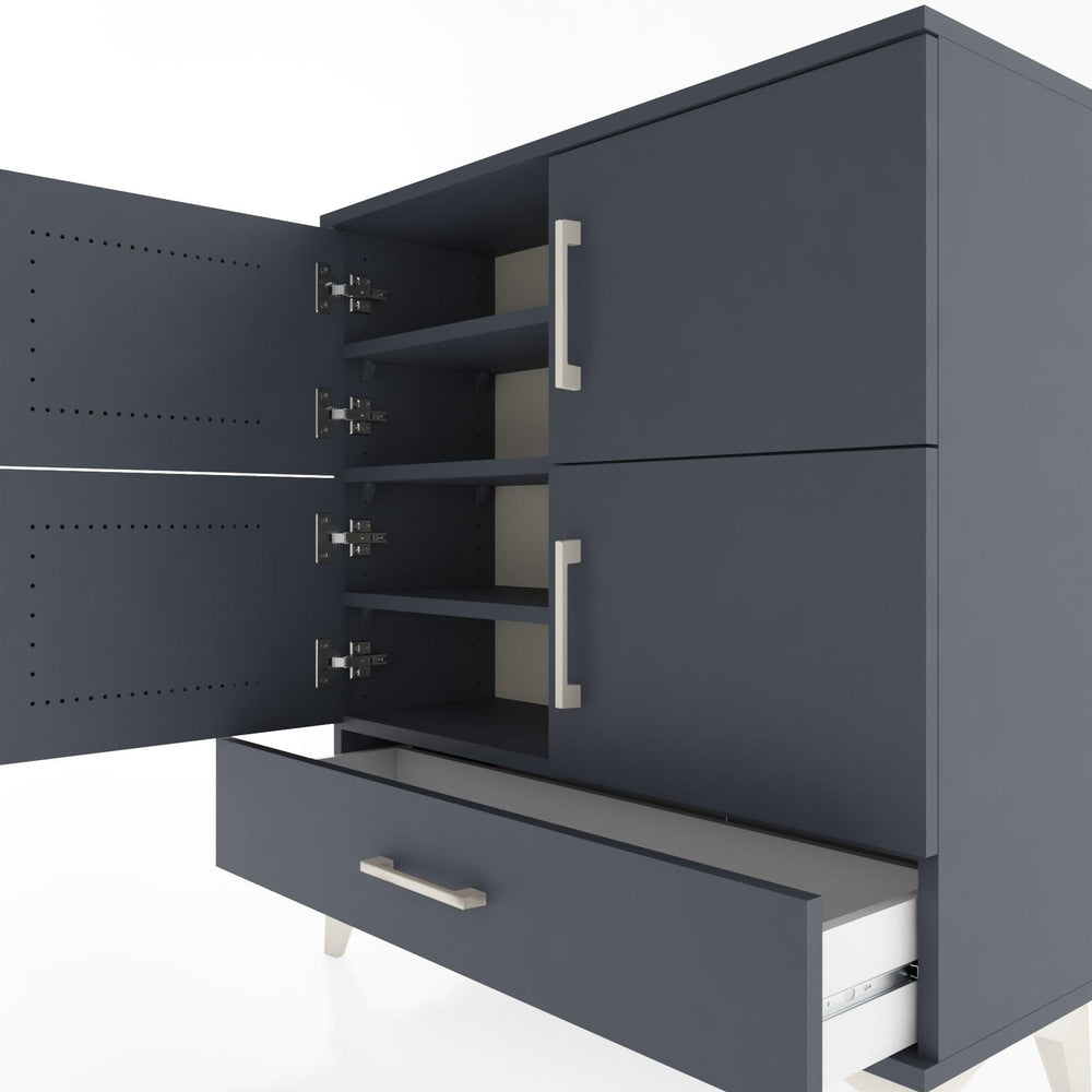 Woodntry Modular Dresser Anthracite 88x30x84 cm with Cover and Drawer KC41-2