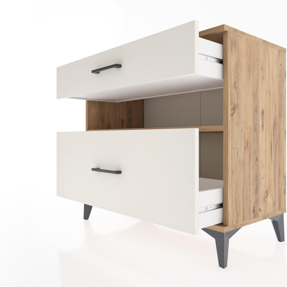 Woodntry Modular Dresser Pine 88x44x68 cm with Drawers and Shelves CR41-3