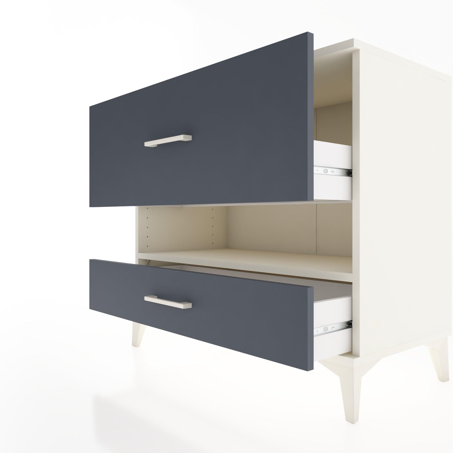 Woodntry Modüler Şifonyer Aytaşı 88x44x68 cm Çekmeceli ve Raflı CR42-1