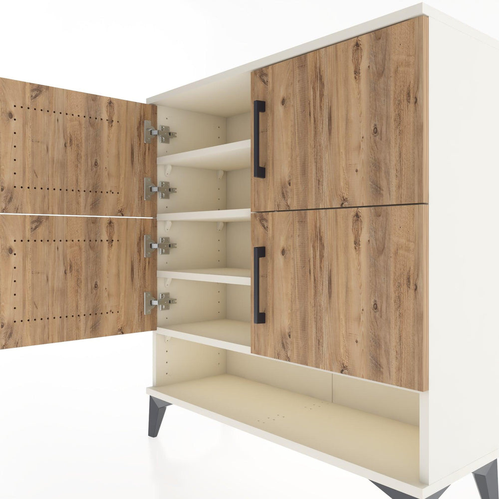 Woodntry Modular Dresser Moonstone 88x30x84 cm with Cover and Shelf KR42-1