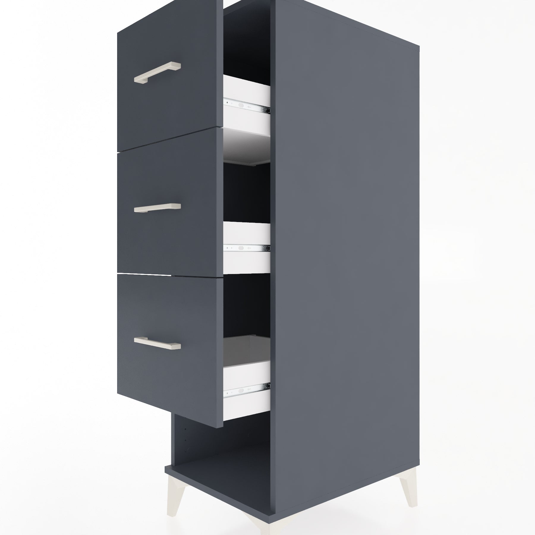 Woodntry Modular Cabinet Anthracite 44x59x122 cm with Drawers and Shelves CR42-2