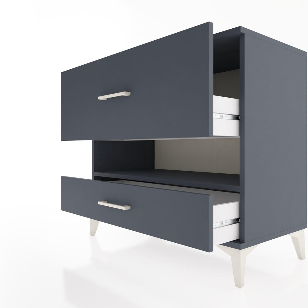 Woodntry Modular Dresser Anthracite 88x44x68 cm with Drawers and Shelves CR42-2