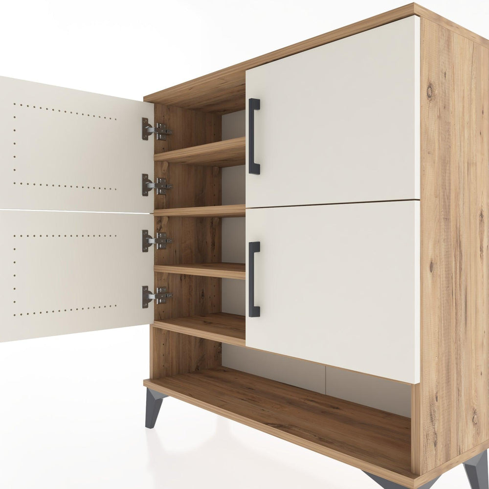 Woodntry Modular Dresser Pine 88x30x84 cm with Cover and Shelf KR42-3