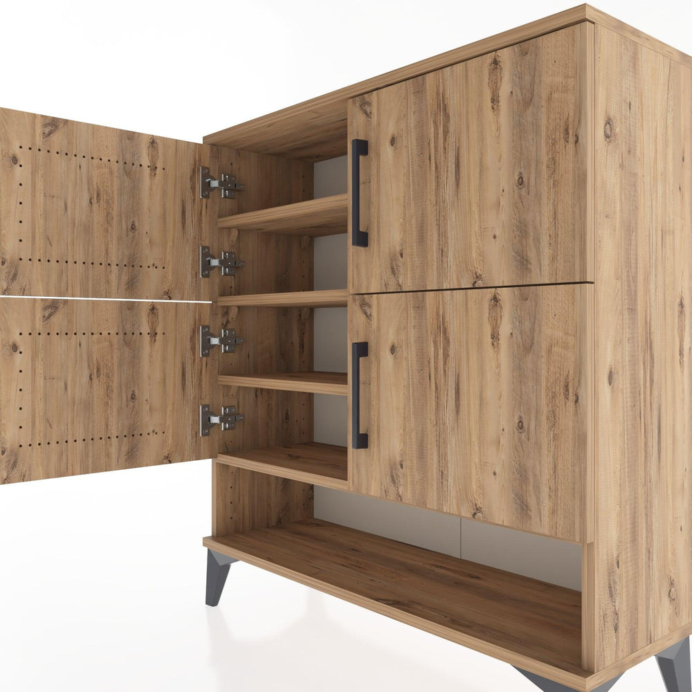 Woodntry Modular Dresser Pine 88x30x84 cm with Cover and Shelf KR42-3