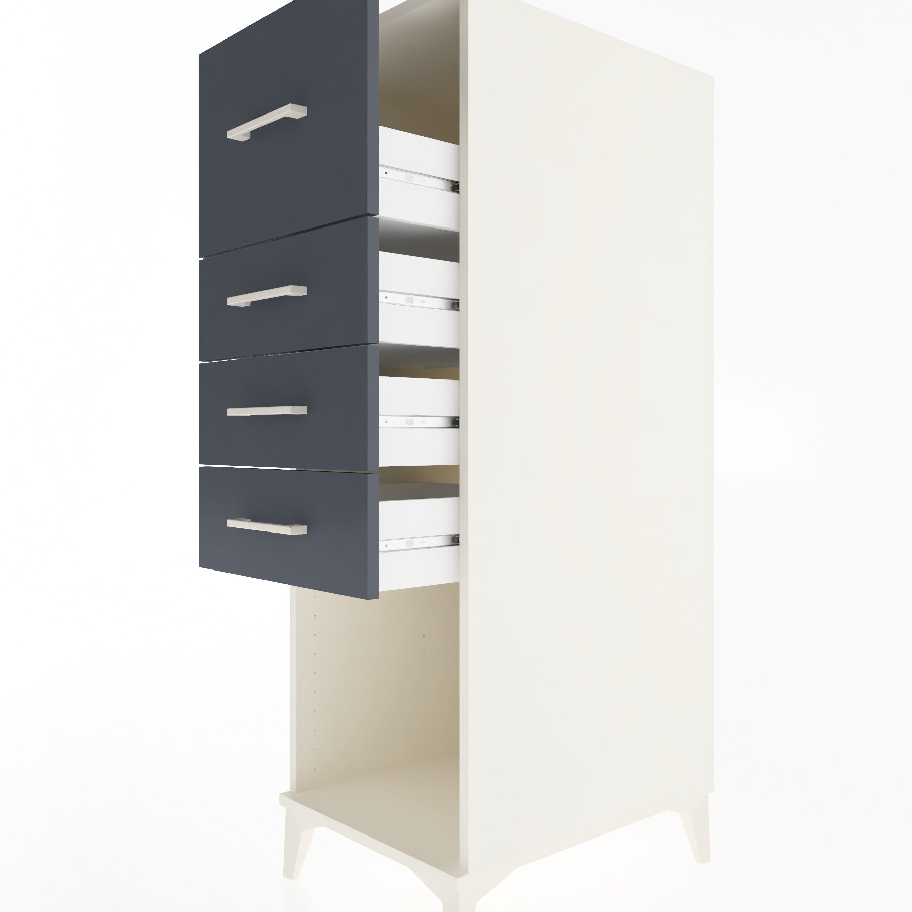 Woodntry Modüler Dolap Aytaşı 44x59x122 cm Çekmeceli ve Raflı CR93-1