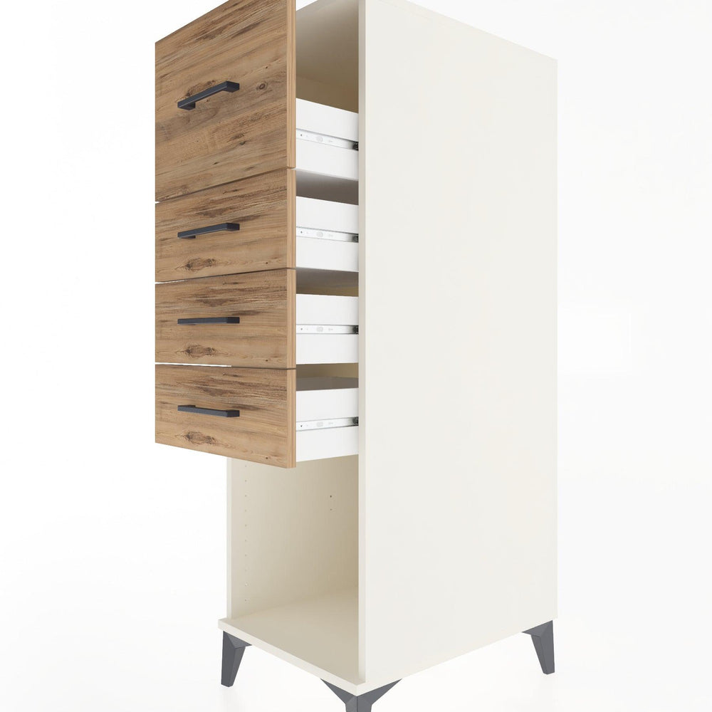Woodntry Modular Cabinet Moonstone 44x30x122 cm with Drawers and Shelves CR93-1