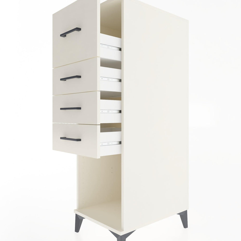 Woodntry Modular Cabinet Moonstone 44x30x122 cm with Drawers and Shelves CR93-1