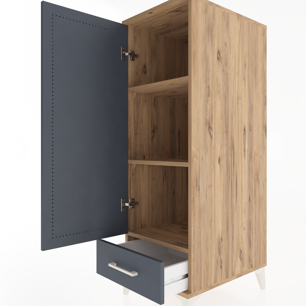 Woodntry Modular Cabinet Pine 44x59x122 cm with Doors and Drawers KC43-3