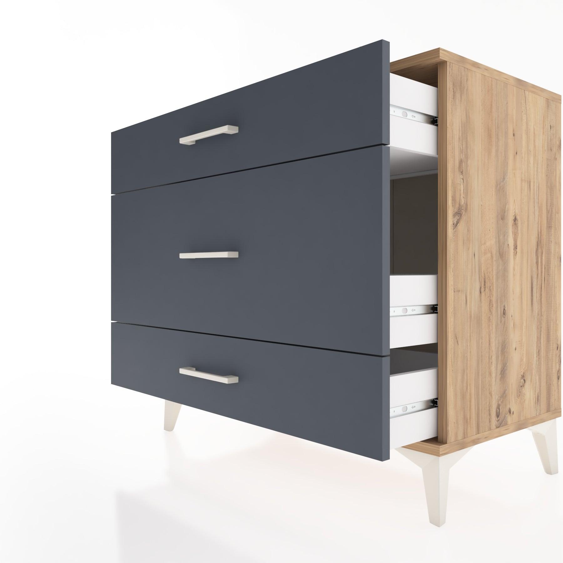 Woodntry Modüler Şifonyer Çam 88x44x68 cm Çekmeceli C43-3