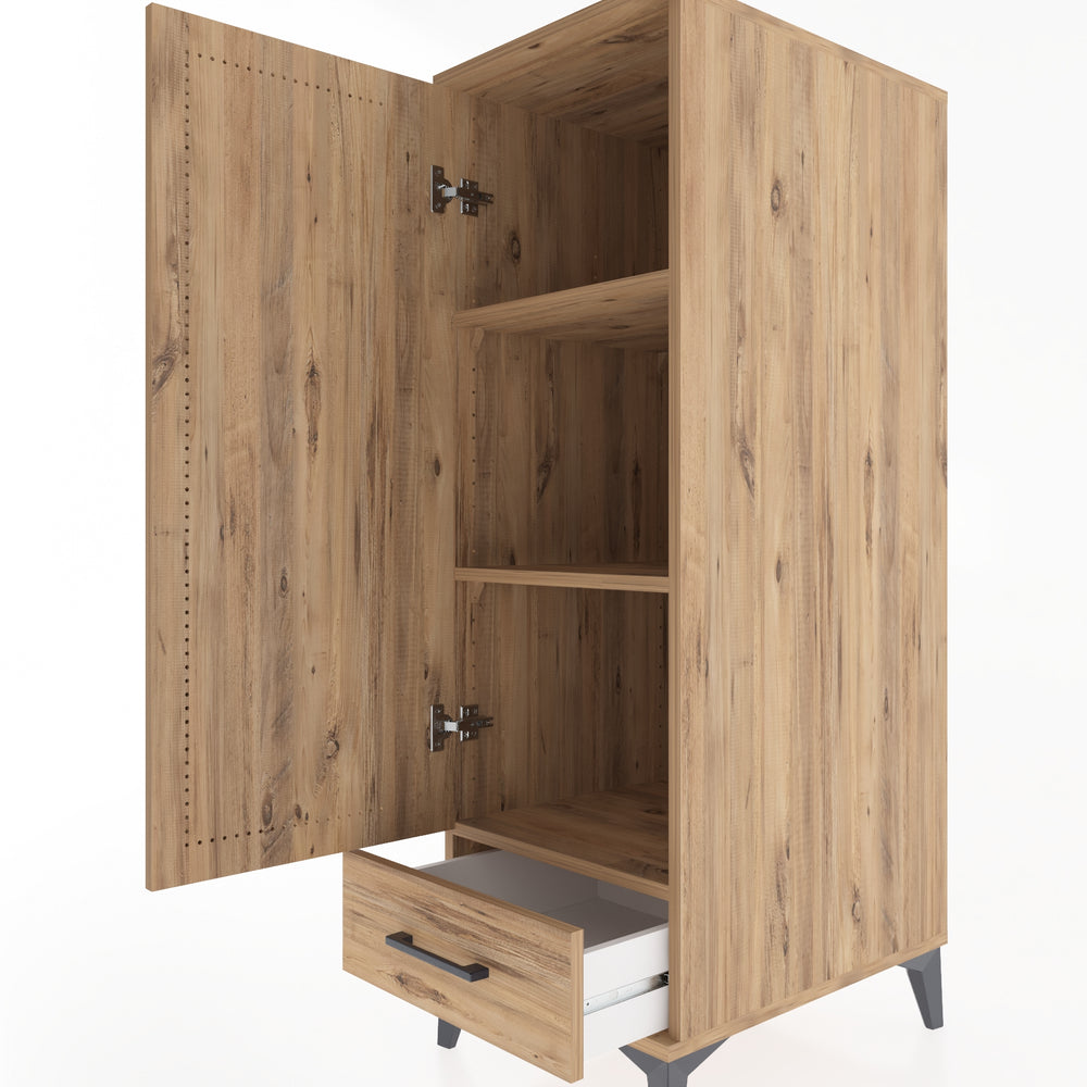 Woodntry Modular Cabinet Pine 44x59x122 cm with Doors and Drawers KC43-3