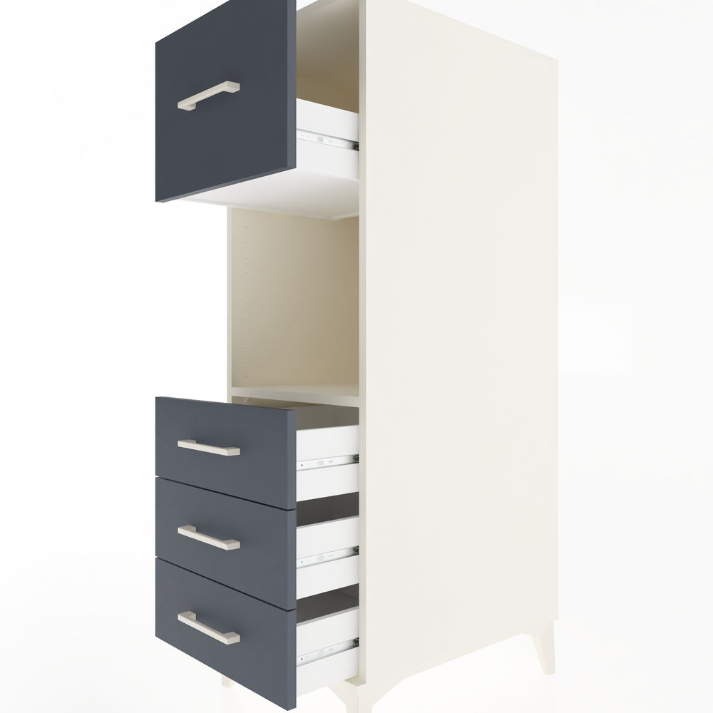 Woodntry Modular Cabinet Moonstone 44x59x122 cm with Drawers and Shelves CR94-1