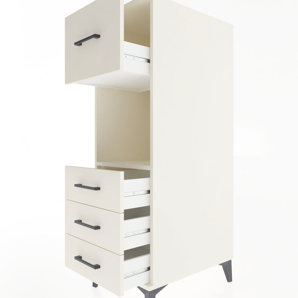Woodntry Modular Cabinet Moonstone 44x59x122 cm with Drawers and Shelves CR94-1
