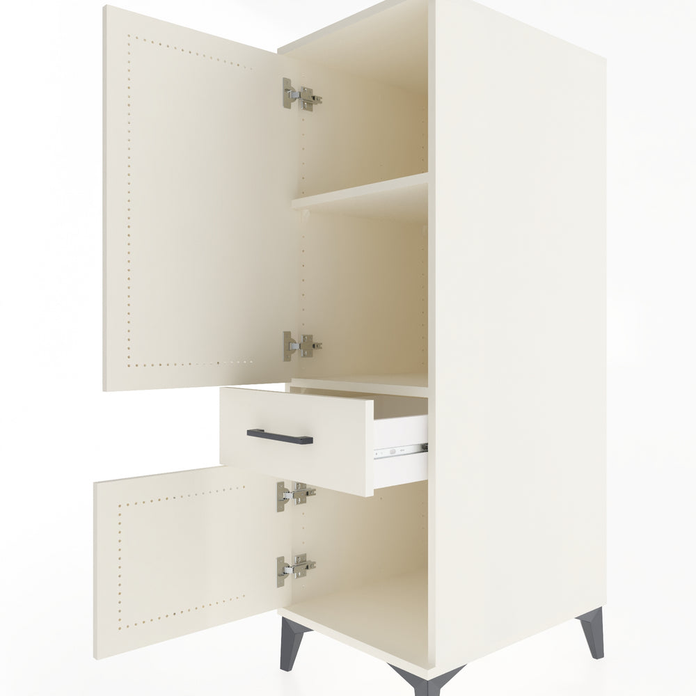 Woodntry Modüler Dolap Aytaşı 44x59x122 cm Kapaklı ve Çekmeceli KC44-1