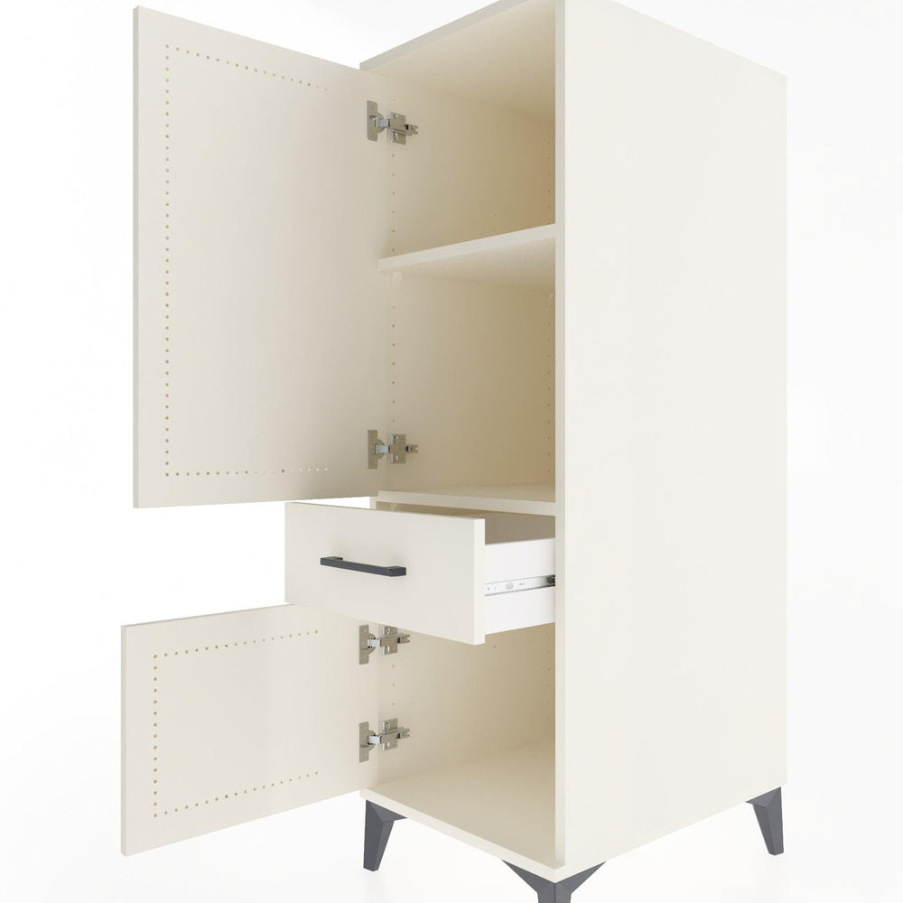 Woodntry Modular Cabinet Moonstone 44x30x122 cm with Doors and Drawers KC44-1