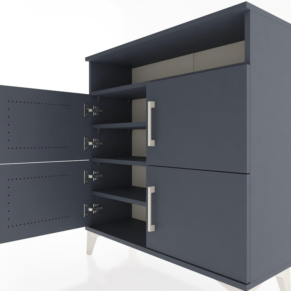 Woodntry Modular Dresser Anthracite 88x30x84 cm with Cover and Shelf KR44-2