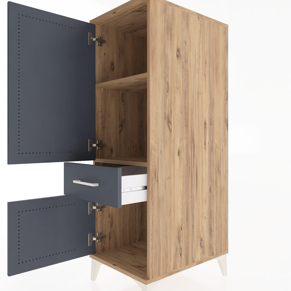 Woodntry Modular Cabinet Pine 44x59x122 cm with Doors and Drawers KC133-3