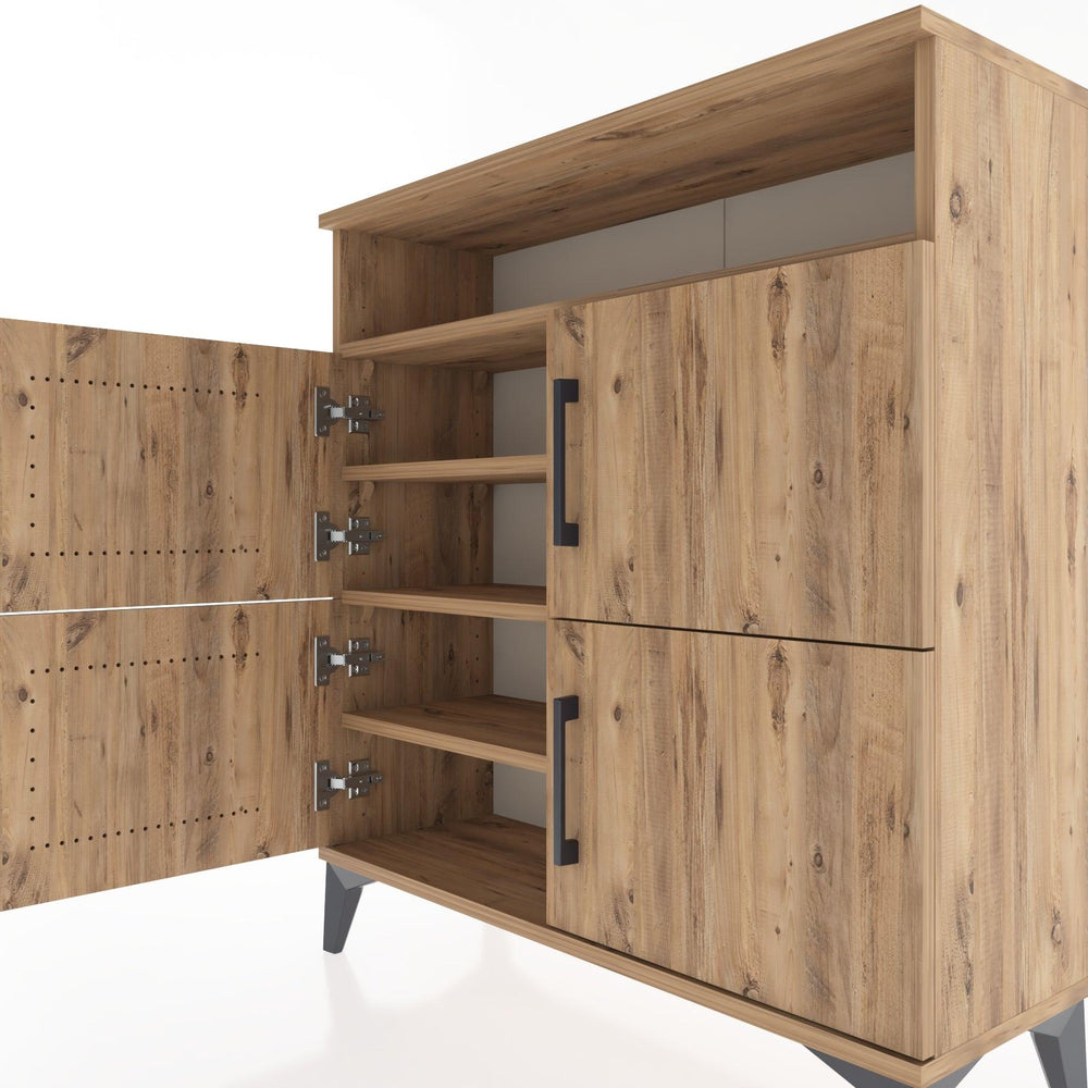 Woodntry Modular Dresser Pine 88x30x84 cm with Cover and Shelf KR44-3