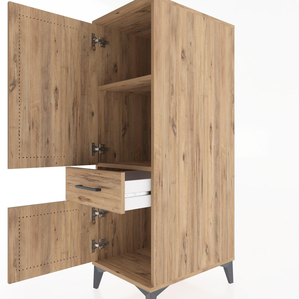 Woodntry Modular Cabinet Pine 44x59x122 cm with Doors and Drawers KC133-3