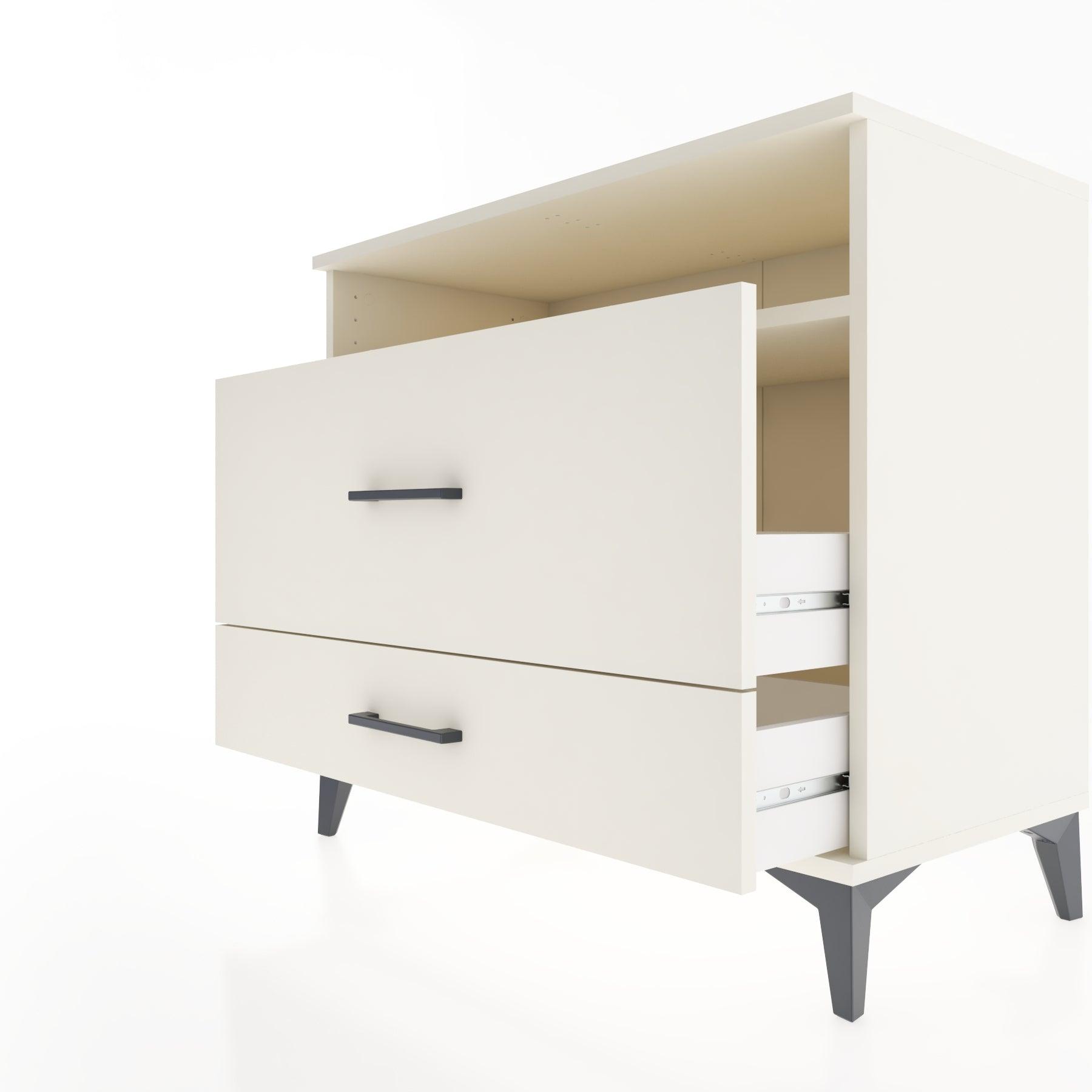 Woodntry Modüler Şifonyer Aytaşı 88x44x68 cm Çekmeceli ve Raflı CR45-1