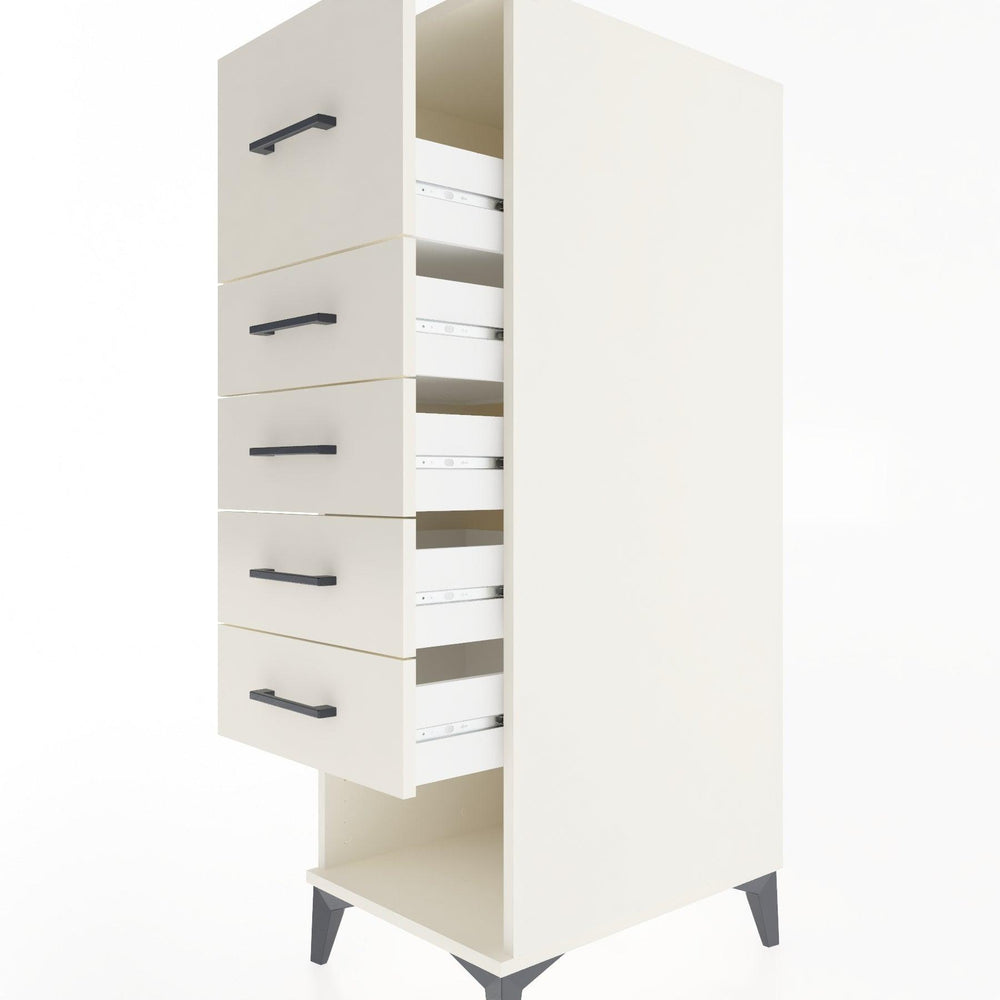 Woodntry Modular Cabinet Moonstone 44x30x122 cm with Drawers and Shelves CR95-1