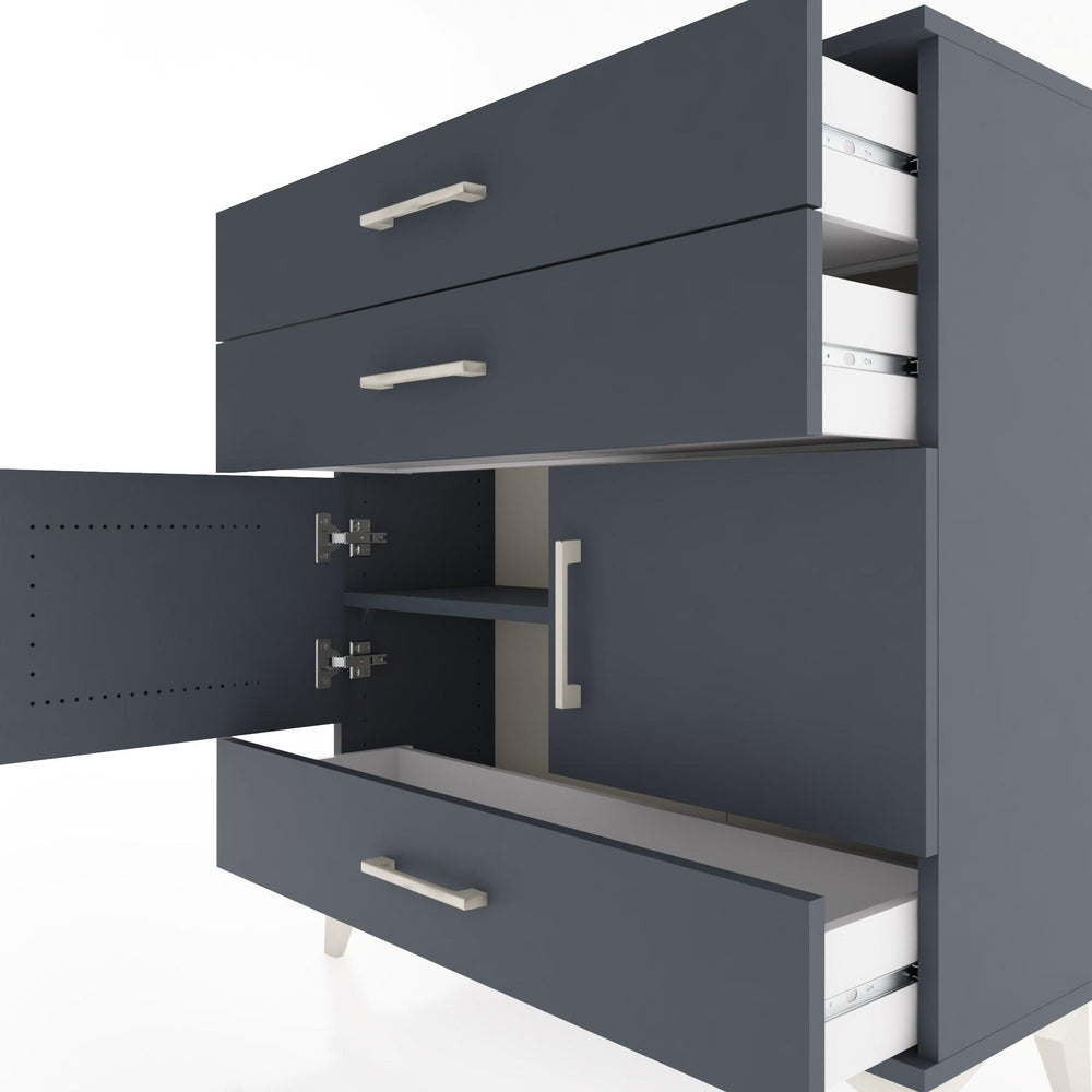 Woodntry Modular Dresser Anthracite 88x30x84 cm with Cover and Drawer KC45-2