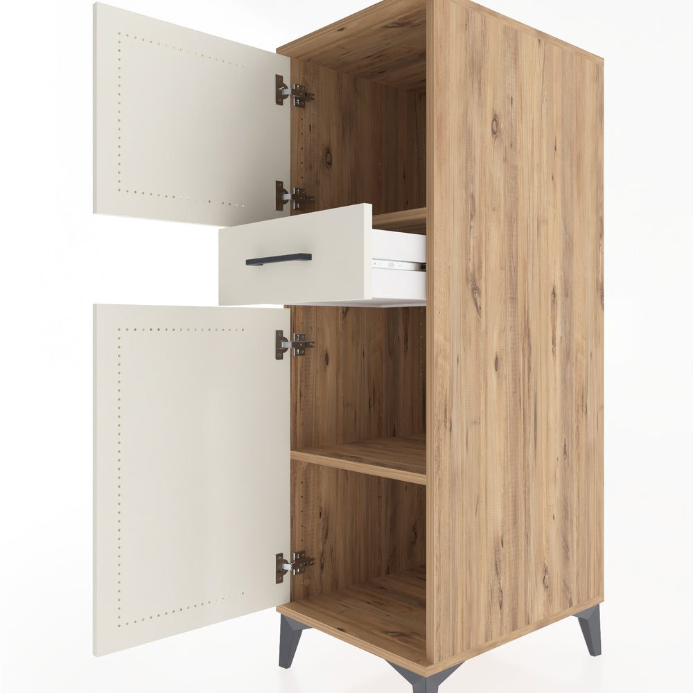 Woodntry Modular Cabinet Pine 44x59x122 cm with Doors and Drawers KC45-3