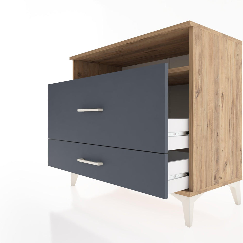 Woodntry Modular Dresser Pine 88x44x68 cm with Drawers and Shelves CR45-3