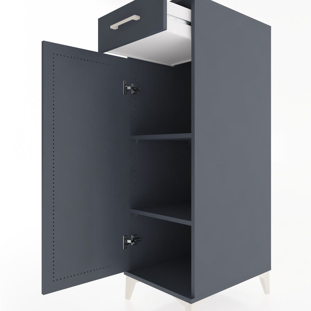 Woodntry Modular Cabinet Anthracite 44x59x122 cm with Doors and Drawers KC46-2