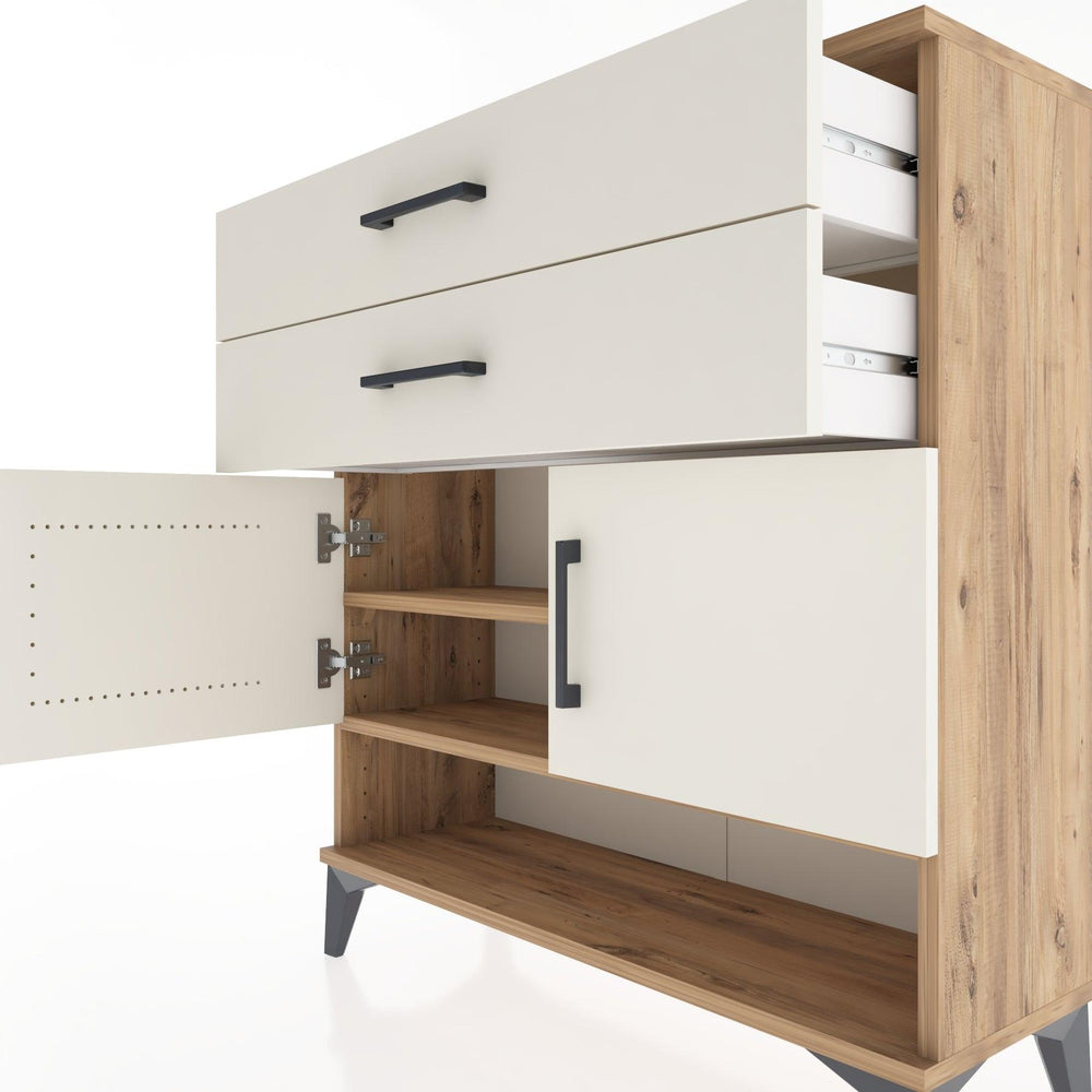 Woodntry Modüler Şifonyer Çam 88x30x84 cm Fonksiyonel F46-3