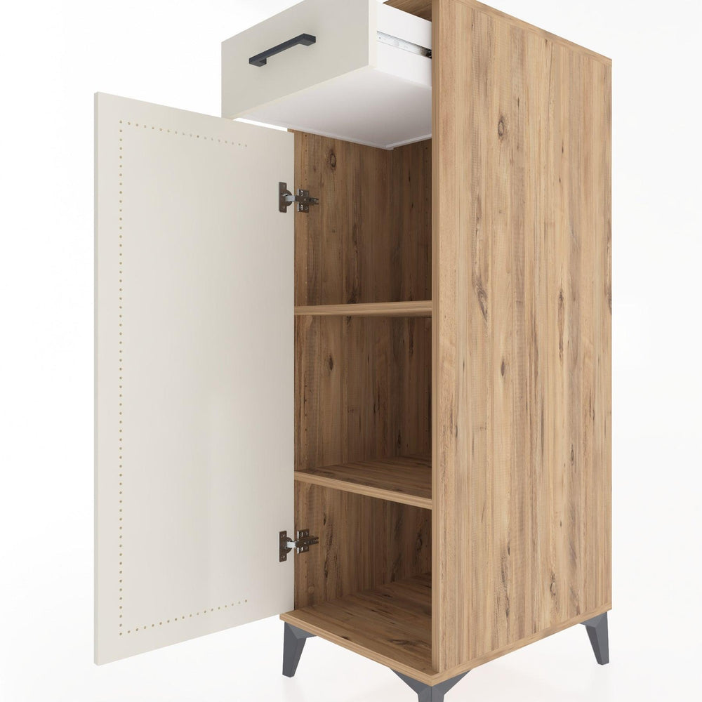 Woodntry Modular Cabinet Pine 44x30x122 cm with Doors and Drawers KC46-3