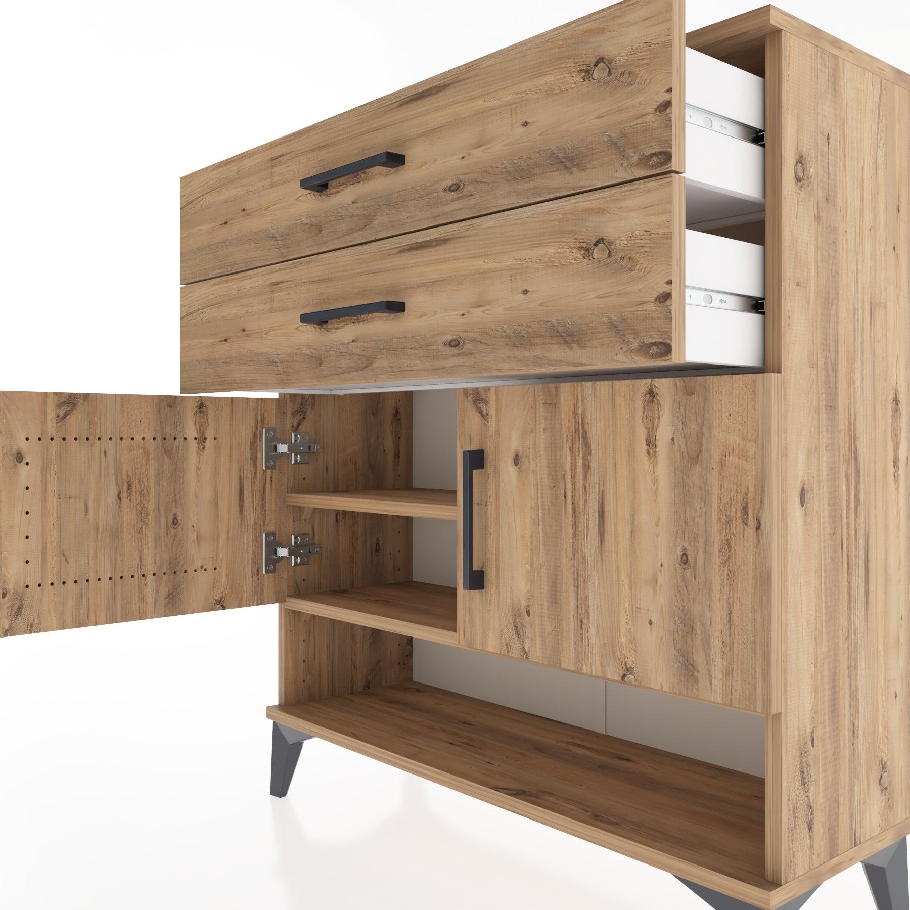 Woodntry Modular Dresser Pine 88x30x84 cm Functional F46-3