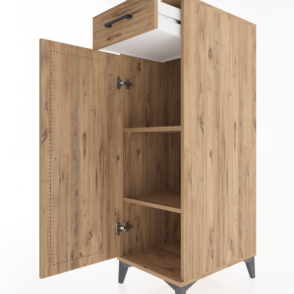 Woodntry Modular Cabinet Pine 44x59x122 cm with Doors and Drawers KC46-3