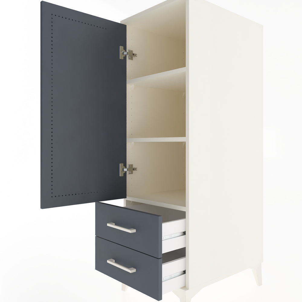 Woodntry Modular Cabinet Moonstone 44x59x122 cm with Doors and Drawers KC47-1
