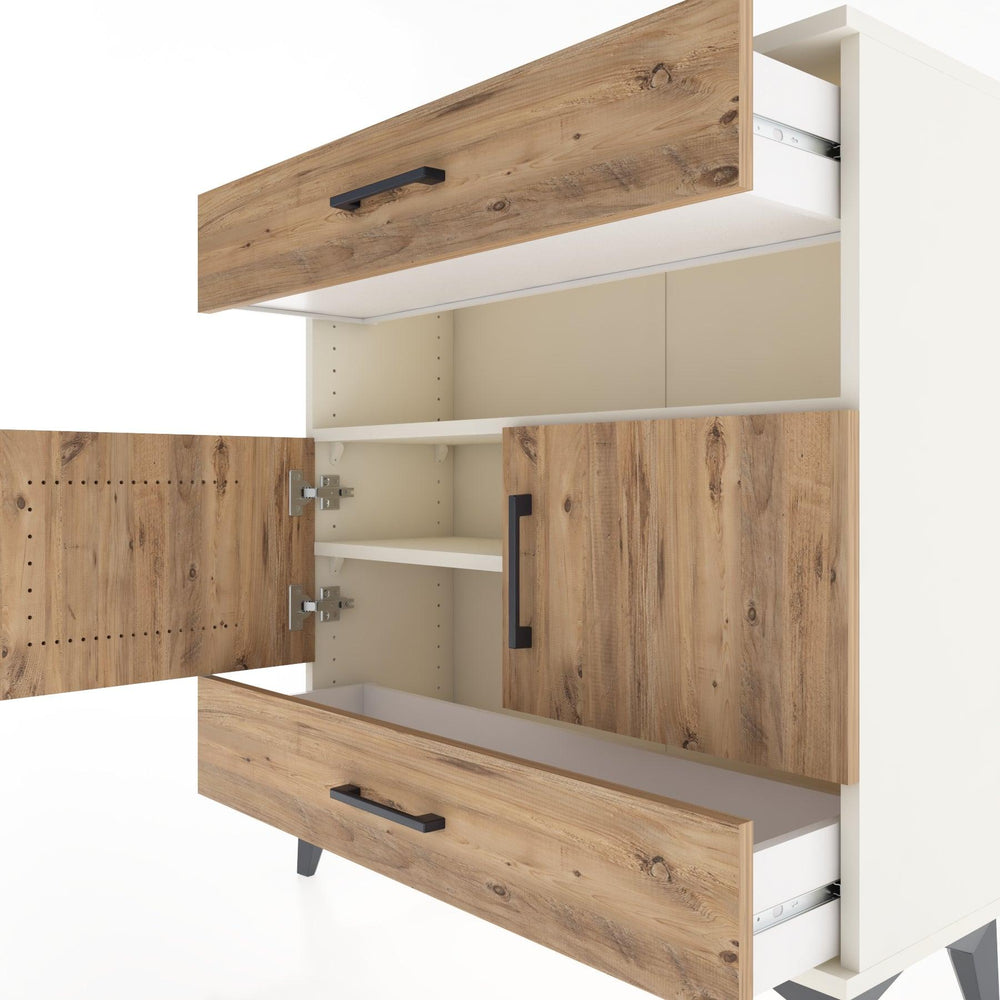 Woodntry Modüler Şifonyer Aytaşı 88x30x84 cm Fonksiyonel F47-1