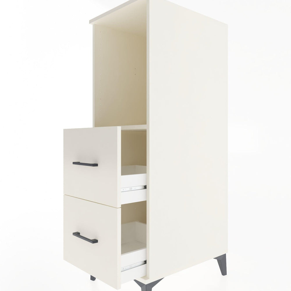 Woodntry Modular Cabinet Moonstone 44x30x122 cm with Drawers and Shelves CR97-1