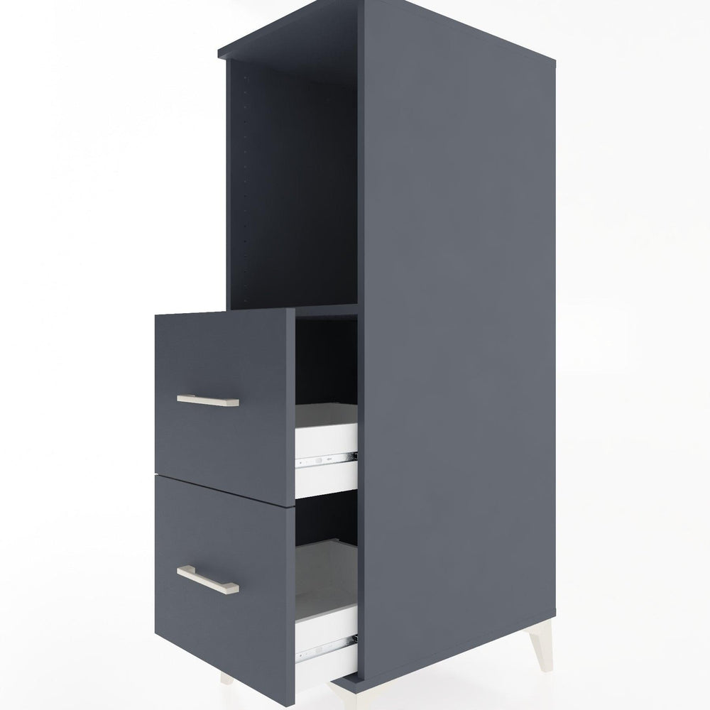 Woodntry Modular Cabinet Anthracite 44x30x122 cm with Drawers and Shelves CR97-2