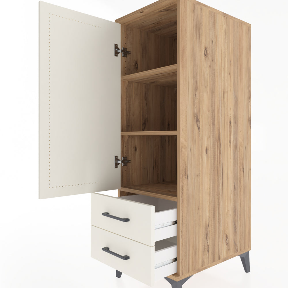 Woodntry Modular Cabinet Pine 44x59x122 cm with Doors and Drawers KC47-3