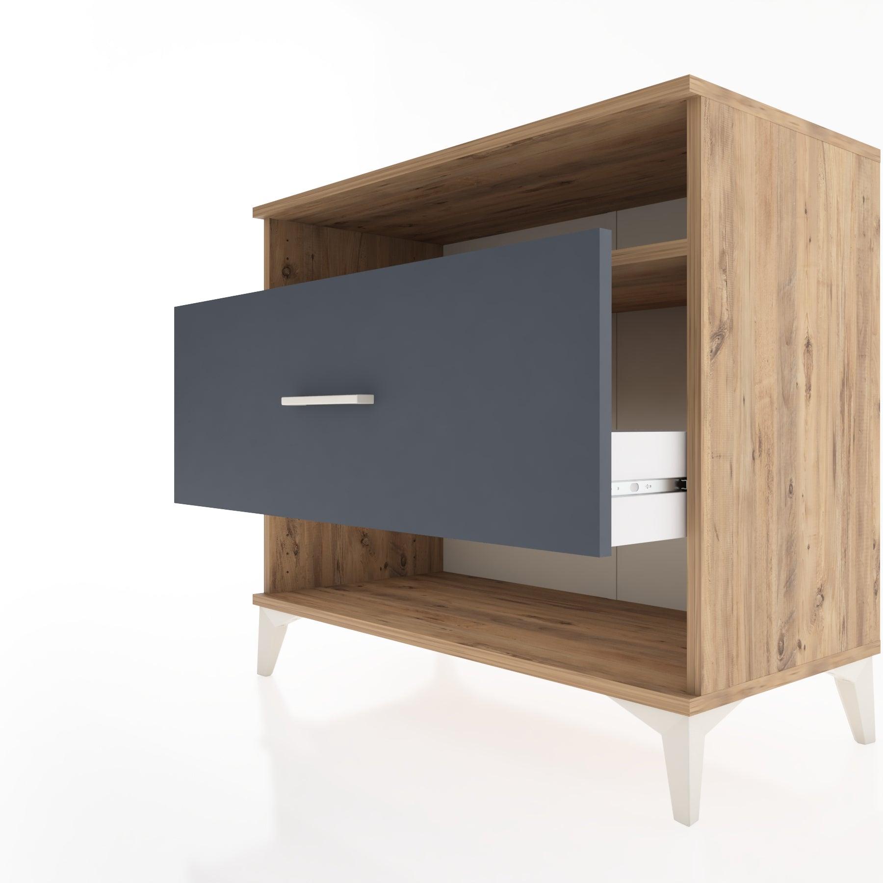 Woodntry Modüler Şifonyer Çam 88x44x68 cm Çekmeceli ve Raflı CR47-3
