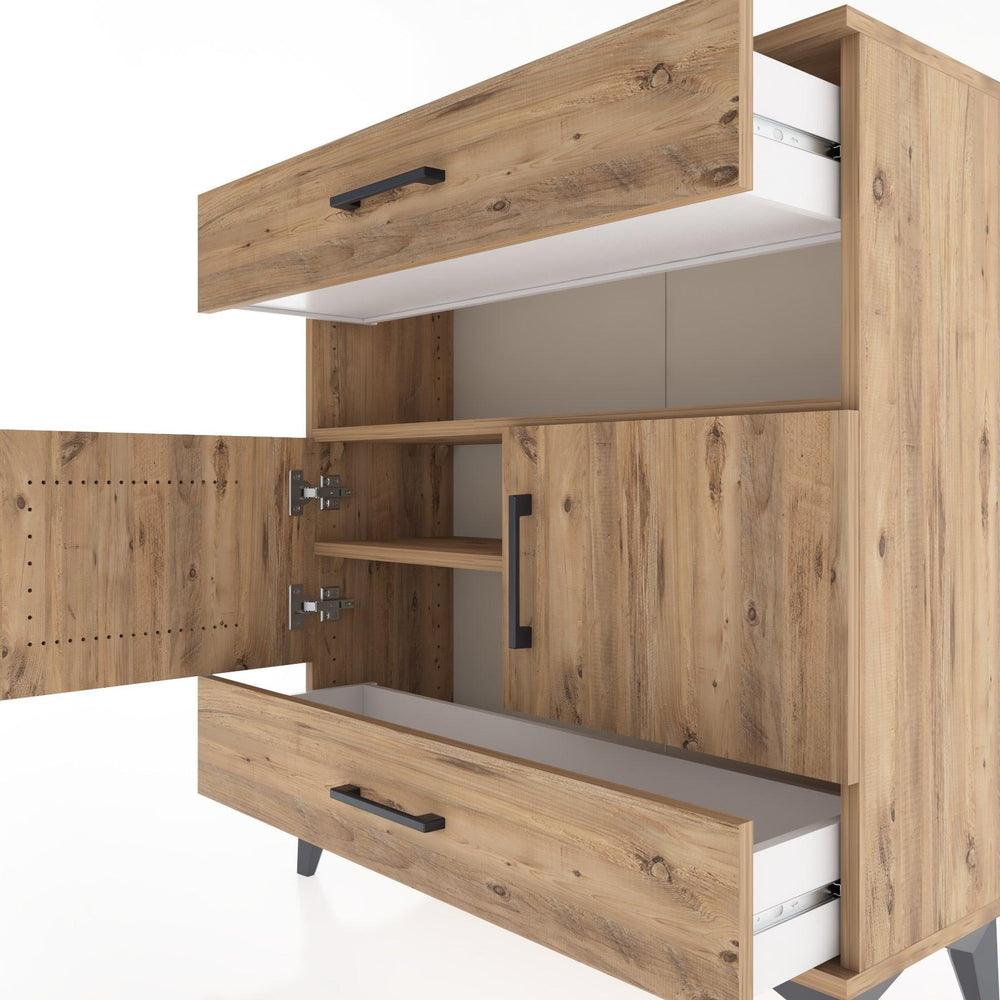 Woodntry Modüler Şifonyer Çam 88x30x84 cm Fonksiyonel F47-3