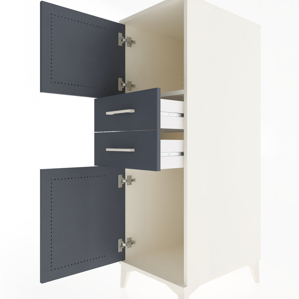 Woodntry Modüler Dolap Aytaşı 44x59x122 cm Kapaklı ve Çekmeceli KC48-1